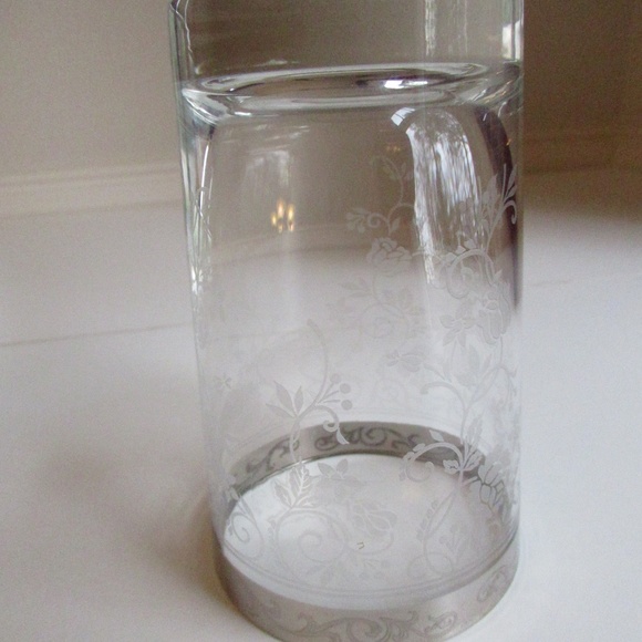 Mikimoto International Etched Highball glasses & silver stirrer - Picture 3 of 9